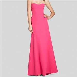 BCBGMAXAZRIA hot pink strapless gown 10 NWT